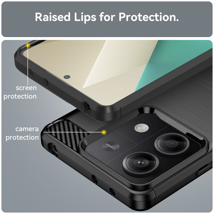 Brushed Texture Carbon Fiber TPU Phone Case, For Xiaomi Poco X6 Neo, For Xiaomi Redmi 13C 5G, For Xiaomi Redmi K70E, For Xiaomi Poco X6 Pro 5G, For Xiaomi Poco C65, For Xiaomi 14 Pro, For Xiaomi 14, For Xiaomi Redmi Note 13 5G                          ...