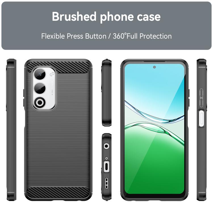 Carbon Fiber Brushed Texture TPU Phone Case, For OPPO A5 4G Global, For OPPO A5 5G Global, For OPPO Reno14 Pro Global, For OPPO Reno14 Global, For OPPO A5 Energy 5G, For OPPO A5 Pro 4G, For OPPO F29 5G, For OPPO A5 Pro 5G Global                        ...