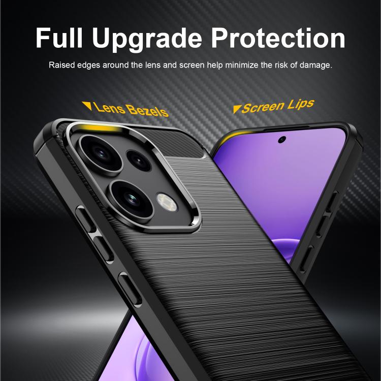 Carbon Fiber Brushed Texture TPU Phone Case, For OPPO Reno16 FS 5G, For OPPO Reno16 F 5G, For OPPO Reno16 Pro 5G Global, For OPPO Reno16 5G Global, For OPPO Reno15 Pro Mini 5G, For OPPO Reno15 F 5G, For OPPO Reno15 FS 5G, For OPPO Reno 15C 5G          ...
