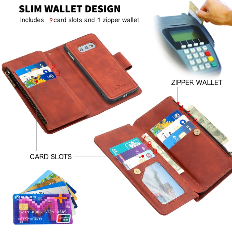 Skin Feel Detachable Magnetic Zipper Horizontal Flip PU Leather Case with Multi-Card Slots & Holder & Wallet & Photo Frame & Lanyard, For Samsung Galaxy A81, For Samsung Galaxy A91, For Samsung Galaxy Note10+, For Samsung Galaxy Note10                 ...