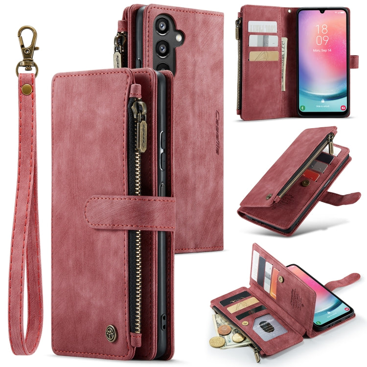 CaseMe C30 Card Slots Zipper Wallet Leather Phone Case, For Samsung Galaxy A25 4G, For Samsung Galaxy A15, For Samsung Galaxy A55 5G, For Samsung Galaxy A35 5G, For Samsung Galaxy S24 Ultra 5G, For Samsung Galaxy S24+ 5G, For Samsung Galaxy S24 5G     ...