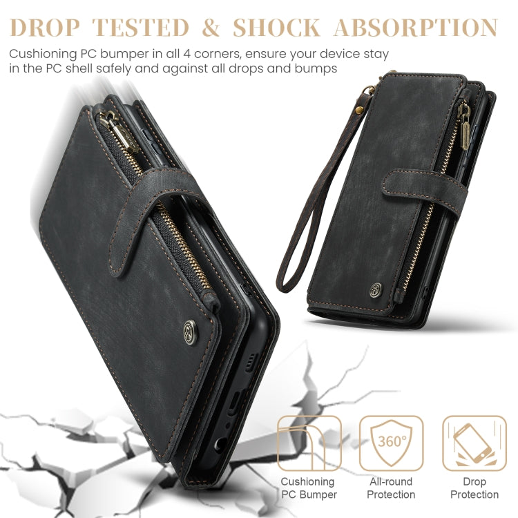 CaseMe C30 Card Slots Zipper Wallet Leather Phone Case, For Samsung Galaxy A25 4G, For Samsung Galaxy A15, For Samsung Galaxy A55 5G, For Samsung Galaxy A35 5G, For Samsung Galaxy S24 Ultra 5G, For Samsung Galaxy S24+ 5G, For Samsung Galaxy S24 5G     ...