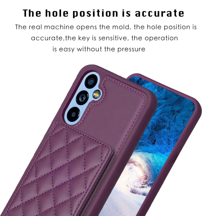 BF25 Square Plaid Card Bag Holder Phone Case, For Samsung Galaxy A14 4G / 5G, For Samsung Galaxy A34, For Samsung Galaxy A54 5G