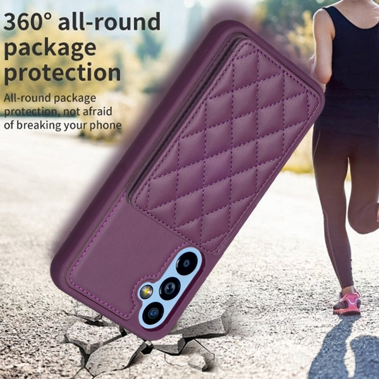 BF25 Square Plaid Card Bag Holder Phone Case, For Samsung Galaxy A14 4G / 5G, For Samsung Galaxy A34, For Samsung Galaxy A54 5G