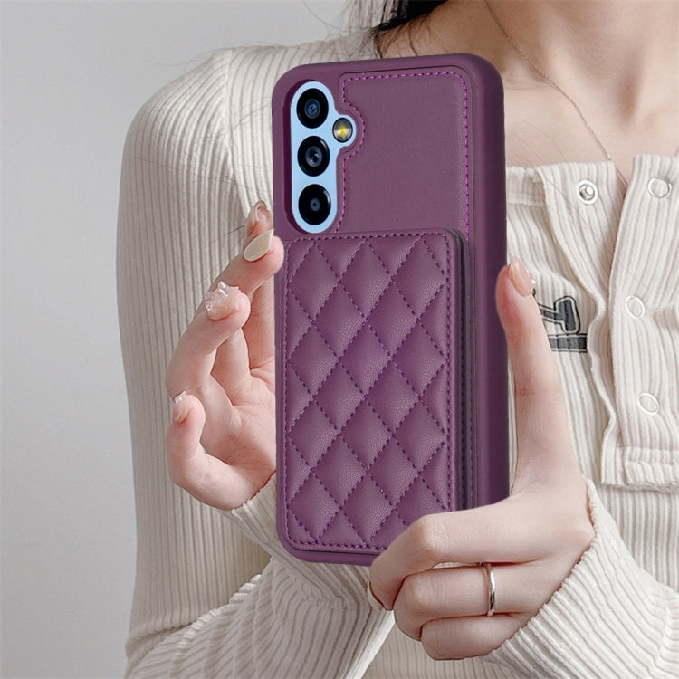 BF25 Square Plaid Card Bag Holder Phone Case, For Samsung Galaxy A14 4G / 5G, For Samsung Galaxy A34, For Samsung Galaxy A54 5G