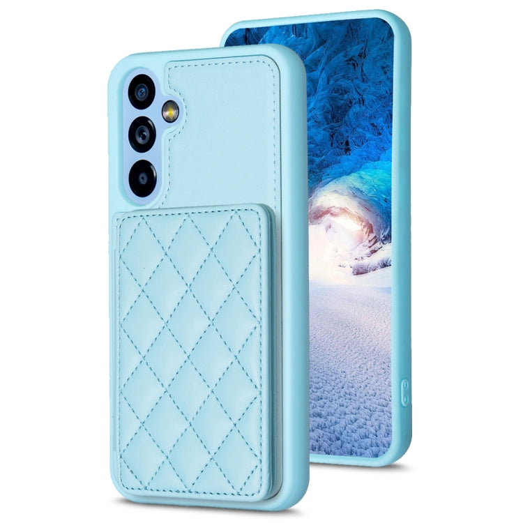 BF25 Square Plaid Card Bag Holder Phone Case, For Samsung Galaxy A14 4G / 5G, For Samsung Galaxy A34, For Samsung Galaxy A54 5G
