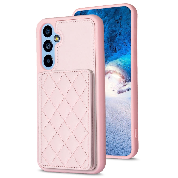 BF25 Square Plaid Card Bag Holder Phone Case, For Samsung Galaxy A14 4G / 5G, For Samsung Galaxy A34, For Samsung Galaxy A54 5G