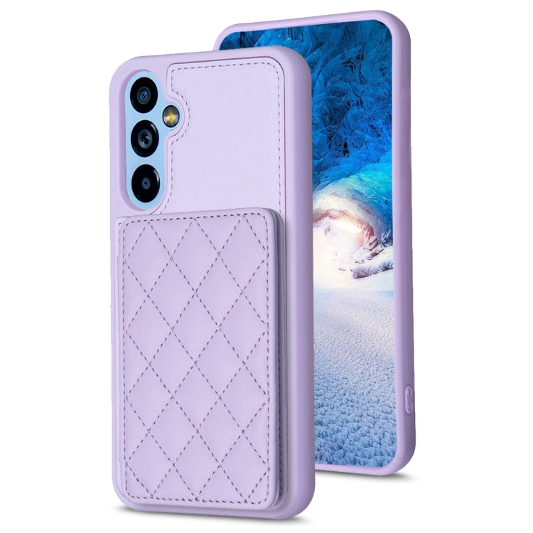 BF25 Square Plaid Card Bag Holder Phone Case, For Samsung Galaxy A14 4G / 5G, For Samsung Galaxy A34, For Samsung Galaxy A54 5G