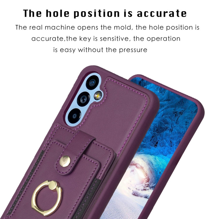 BF27 Metal Ring Card Bag Holder Phone Case, For Samsung Galaxy A14 4G / 5G, For Samsung Galaxy A34, For Samsung Galaxy A54 5G