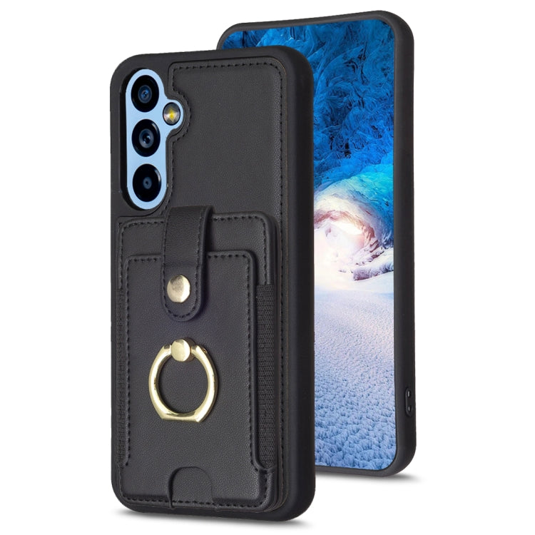 BF27 Metal Ring Card Bag Holder Phone Case, For Samsung Galaxy A14 4G / 5G, For Samsung Galaxy A34, For Samsung Galaxy A54 5G