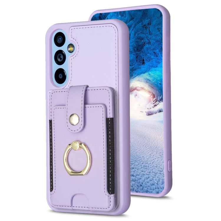 BF27 Metal Ring Card Bag Holder Phone Case, For Samsung Galaxy A14 4G / 5G, For Samsung Galaxy A34, For Samsung Galaxy A54 5G