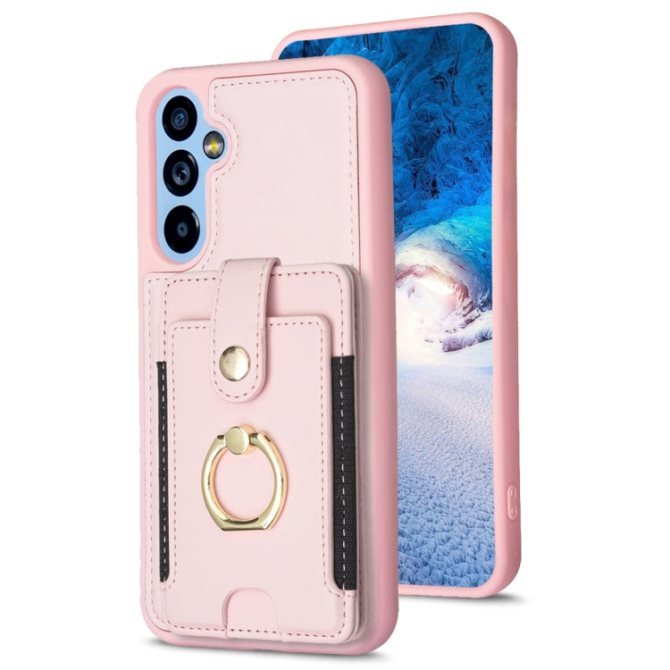 BF27 Metal Ring Card Bag Holder Phone Case, For Samsung Galaxy A14 4G / 5G, For Samsung Galaxy A34, For Samsung Galaxy A54 5G