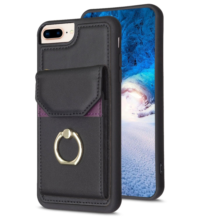 BF29 Organ Card Bag Ring Holder Phone Case, For iPhone XS Max, For iPhone 8 Plus / 7 Plus