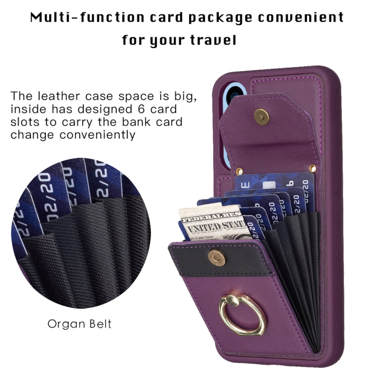 BF29 Organ Card Bag Ring Holder Phone Case, For Samsung Galaxy A14 4G/5G, For Samsung Galaxy A34 5G, For Samsung Galaxy A54 5G, For Samsung Galaxy S23 Ultra 5G, For Samsung Galaxy A53 5G, For Samsung Galaxy A13 4G/5G, For Samsung Galaxy S22 Ultra 5G   ...