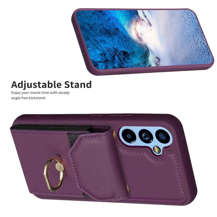 BF29 Organ Card Bag Ring Holder Phone Case, For Samsung Galaxy A14 4G/5G, For Samsung Galaxy A34 5G, For Samsung Galaxy A54 5G, For Samsung Galaxy S23 Ultra 5G, For Samsung Galaxy A53 5G, For Samsung Galaxy A13 4G/5G, For Samsung Galaxy S22 Ultra 5G   ...