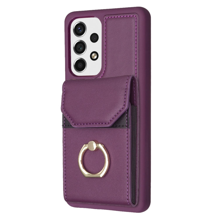 BF29 Organ Card Bag Ring Holder Phone Case, For Samsung Galaxy A52, For Samsung Galaxy S21 5G, For Samsung Galaxy S21+ 5G, For Samsung Galaxy S21 Ultra 5G, For Samsung Galaxy A12