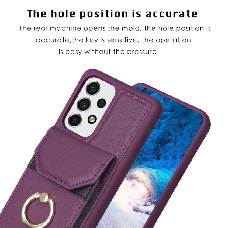 BF29 Organ Card Bag Ring Holder Phone Case, For Samsung Galaxy A52, For Samsung Galaxy S21 5G, For Samsung Galaxy S21+ 5G, For Samsung Galaxy S21 Ultra 5G, For Samsung Galaxy A12