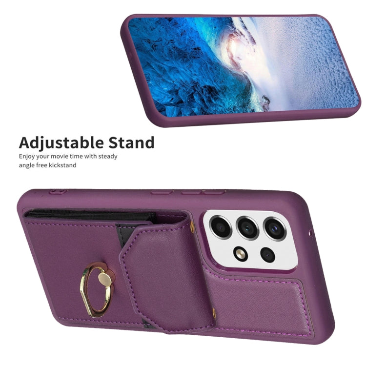 BF29 Organ Card Bag Ring Holder Phone Case, For Samsung Galaxy A52, For Samsung Galaxy S21 5G, For Samsung Galaxy S21+ 5G, For Samsung Galaxy S21 Ultra 5G, For Samsung Galaxy A12