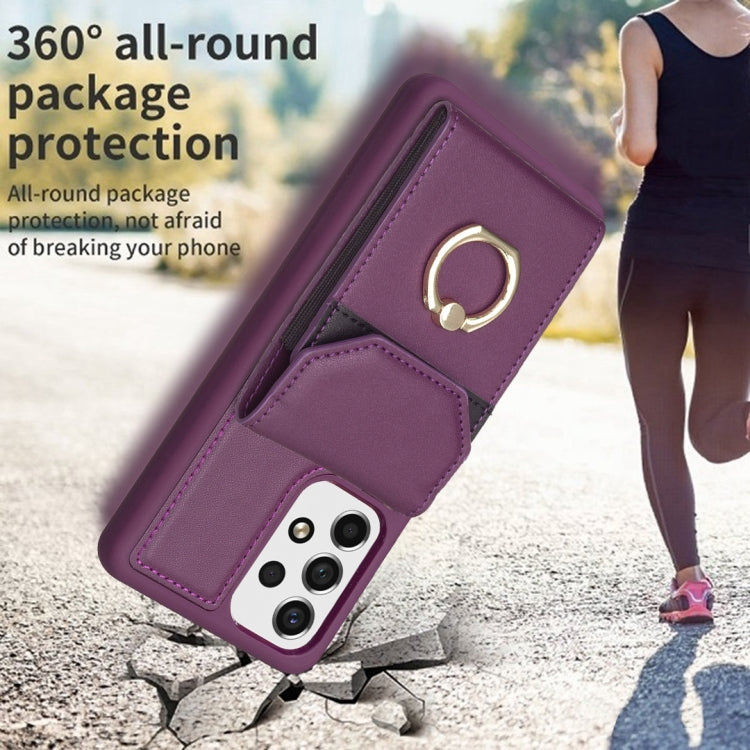 BF29 Organ Card Bag Ring Holder Phone Case, For Samsung Galaxy A52, For Samsung Galaxy S21 5G, For Samsung Galaxy S21+ 5G, For Samsung Galaxy S21 Ultra 5G, For Samsung Galaxy A12
