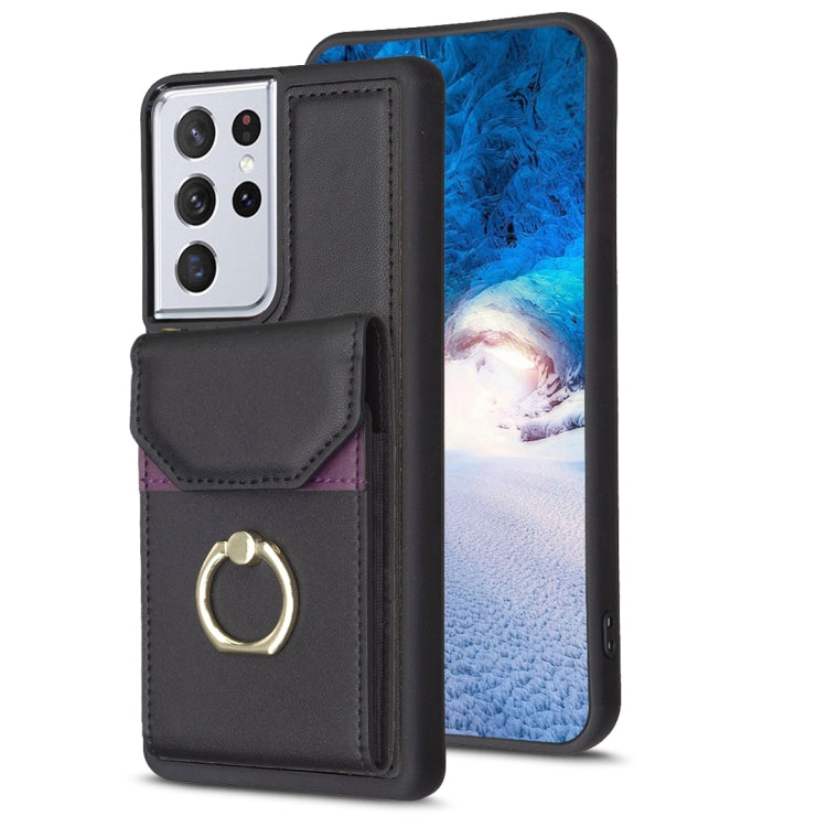 BF29 Organ Card Bag Ring Holder Phone Case, For Samsung Galaxy A52, For Samsung Galaxy S21 5G, For Samsung Galaxy S21+ 5G, For Samsung Galaxy S21 Ultra 5G, For Samsung Galaxy A12