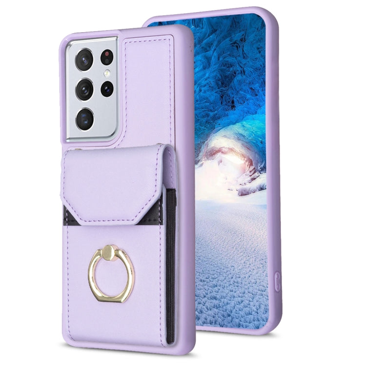 BF29 Organ Card Bag Ring Holder Phone Case, For Samsung Galaxy A52, For Samsung Galaxy S21 5G, For Samsung Galaxy S21+ 5G, For Samsung Galaxy S21 Ultra 5G, For Samsung Galaxy A12