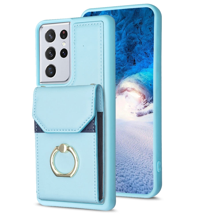 BF29 Organ Card Bag Ring Holder Phone Case, For Samsung Galaxy A52, For Samsung Galaxy S21 5G, For Samsung Galaxy S21+ 5G, For Samsung Galaxy S21 Ultra 5G, For Samsung Galaxy A12