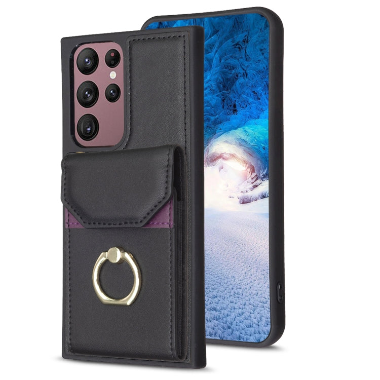 BF29 Organ Card Bag Ring Holder Phone Case, For Samsung Galaxy A14 4G/5G, For Samsung Galaxy A34 5G, For Samsung Galaxy A54 5G, For Samsung Galaxy S23 Ultra 5G, For Samsung Galaxy A53 5G, For Samsung Galaxy A13 4G/5G, For Samsung Galaxy S22 Ultra 5G   ...
