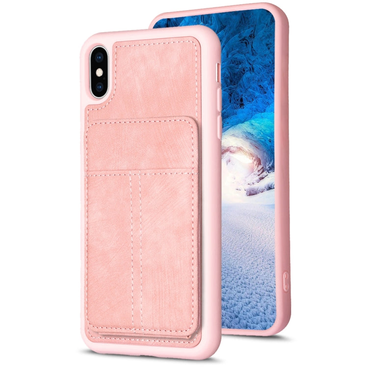 BF28 Frosted Card Bag Phone Case with Holder, For iPhone XS Max, For iPhone 8 Plus / 7 Plus