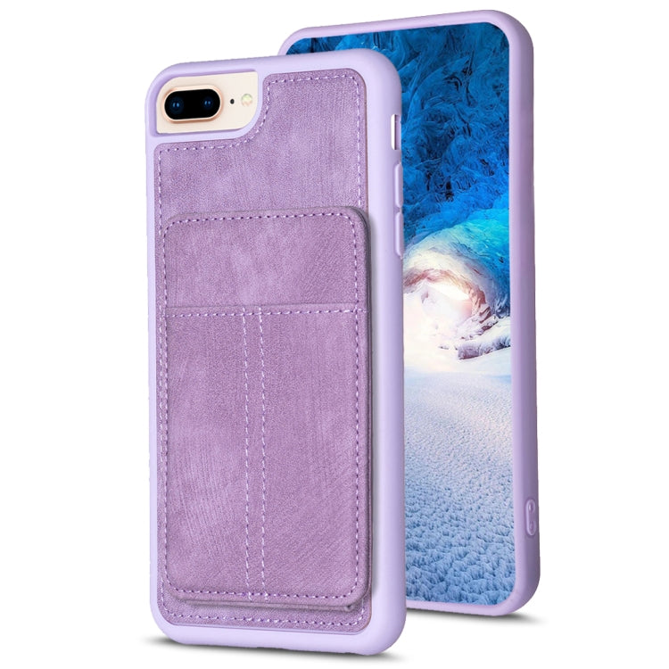 BF28 Frosted Card Bag Phone Case with Holder, For iPhone XS Max, For iPhone 8 Plus / 7 Plus