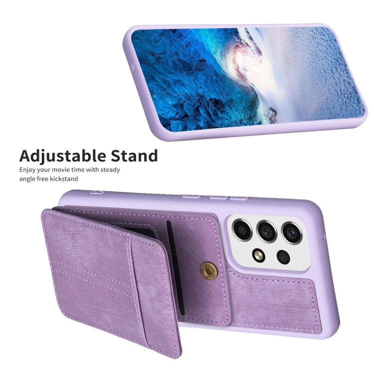 BF28 Frosted Card Bag Phone Case with Holder, For Samsung Galaxy A52, For Samsung Galaxy S21 5G, For Samsung Galaxy S21+ 5G, For Samsung Galaxy S21 Ultra 5G