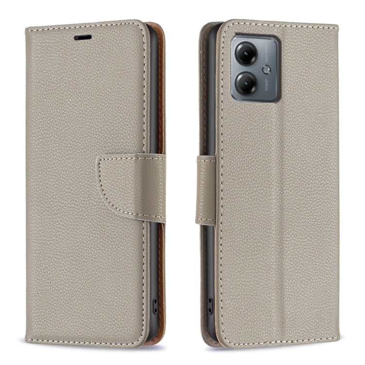 Litchi Texture Pure Color Flip Leather Phone Case, For Motorola Moto G14 4G