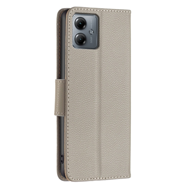 Litchi Texture Pure Color Flip Leather Phone Case, For Motorola Moto G14 4G