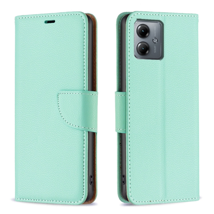 Litchi Texture Pure Color Flip Leather Phone Case, For Motorola Moto G14 4G