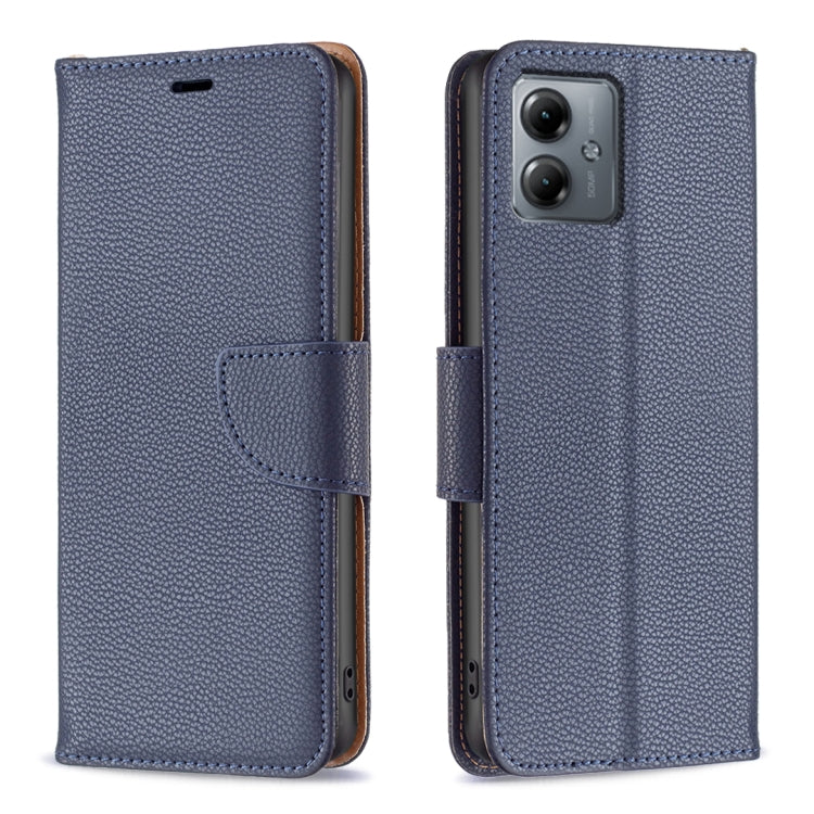 Litchi Texture Pure Color Flip Leather Phone Case, For Motorola Moto G14 4G