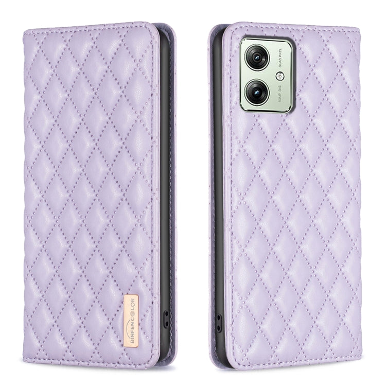 Diamond Lattice Magnetic Leather Flip Phone Case, For Motorola Moto G54 5G EU Edition, For Motorola Edge 40 Neo, For Motorola Moto G14 4G