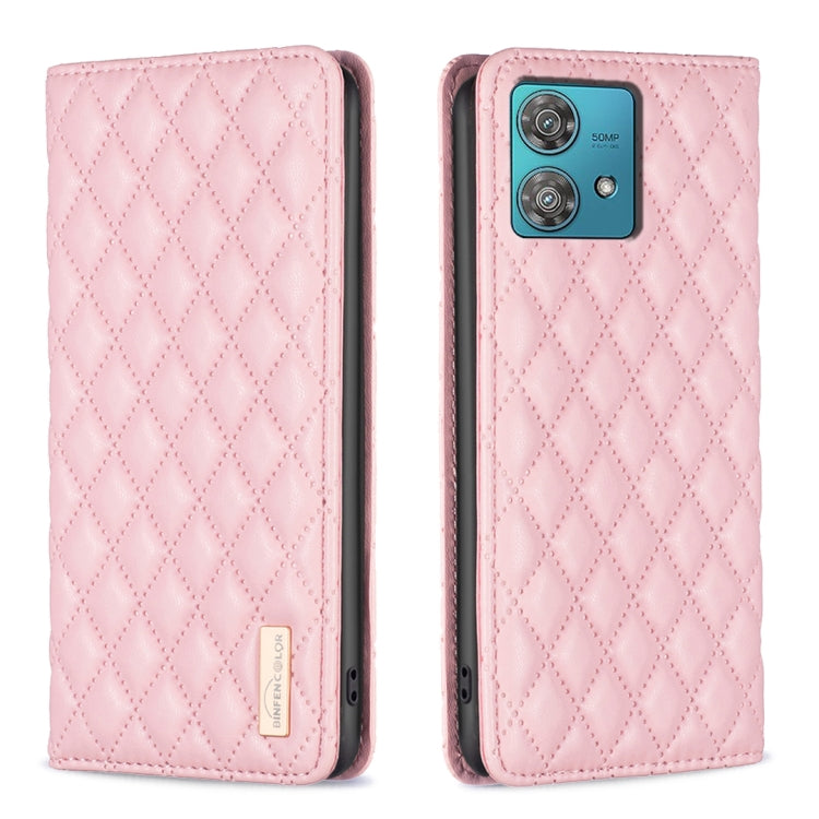 Diamond Lattice Magnetic Leather Flip Phone Case, For Motorola Moto G54 5G EU Edition, For Motorola Edge 40 Neo, For Motorola Moto G14 4G