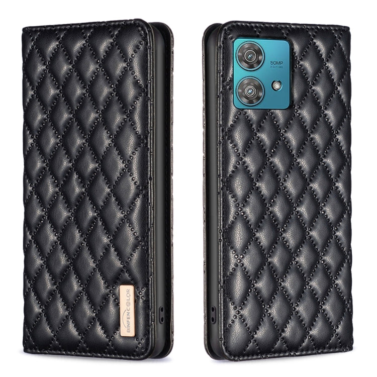 Diamond Lattice Magnetic Leather Flip Phone Case, For Motorola Moto G54 5G EU Edition, For Motorola Edge 40 Neo, For Motorola Moto G14 4G