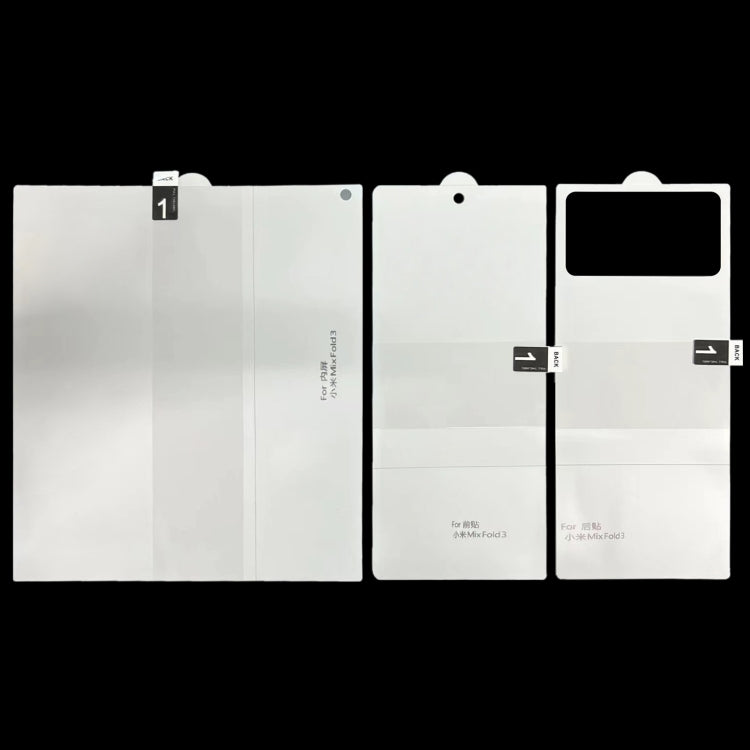 Full Screen Protector Explosion-proof Big + Front + Back Screen Hydrogel Film, For Xiaomi Mix Fold 3