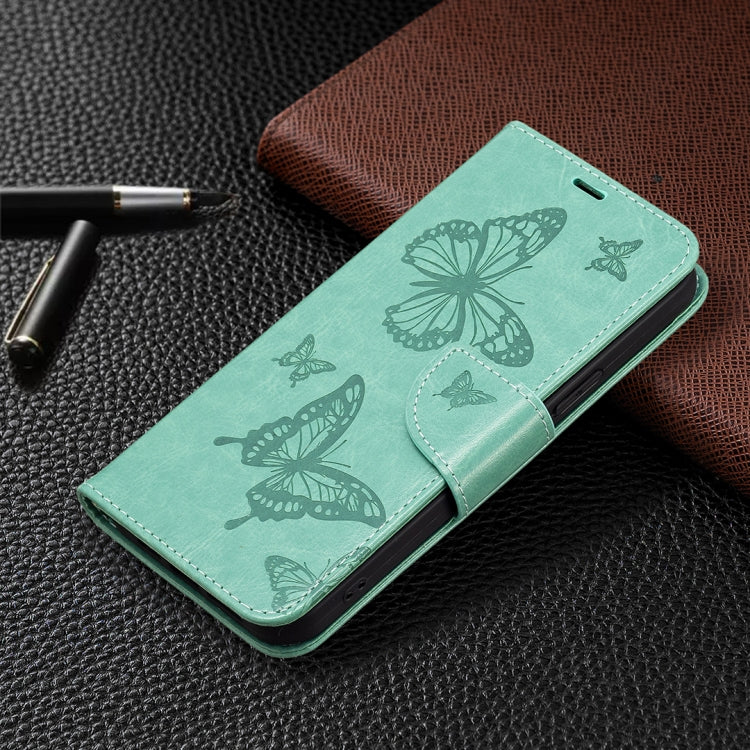 Embossing Two Butterflies Pattern Leather Phone Case, For Motorola Moto G14 4G