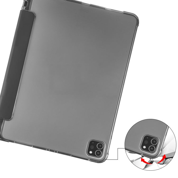 3-folding Horizontal Flip PU Leather + Shockproof TPU Case with Holder & Pen Slot, For iPad Pro 11 (2020) / iPad Pro 11(2018), For iPad Air 13 2025 / 2024 / iPad Pro 12.9 (2020) / iPad Pro 12.9(2018), For iPad 10.2 2021 / 2020 / 2019                   ...