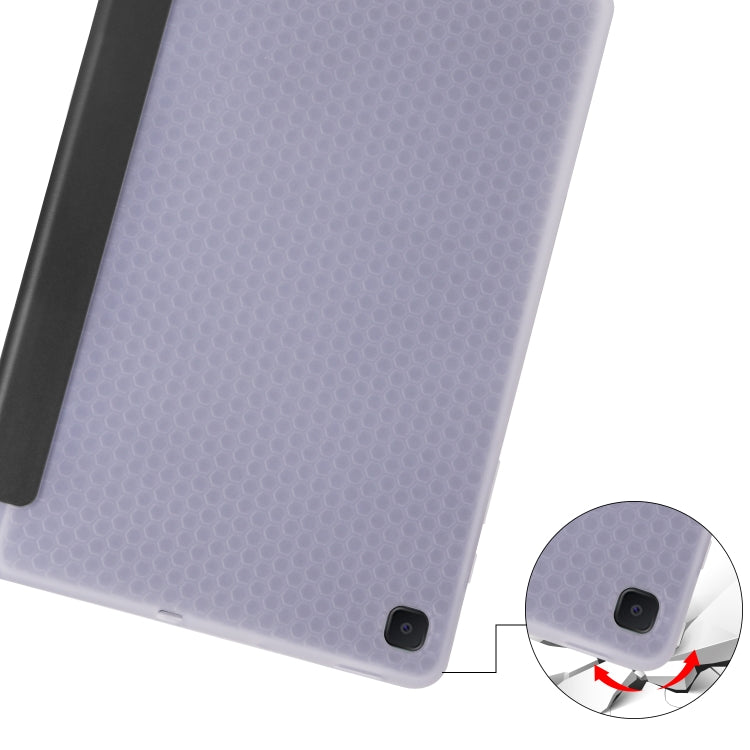 For Samsung Galaxy Tab S6 Lite P610 3-folding Horizontal Flip PU Leather + Shockproof TPU Case with Holder & Pen Slot