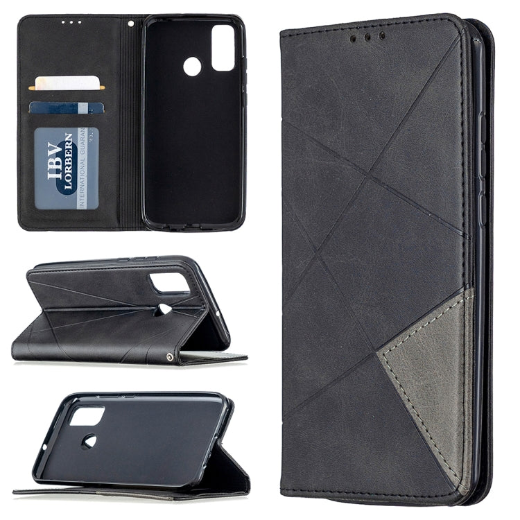 Lamb Texture Prismatic Hidden Magnetic Horizontal Flip Leather Case with Bracket & Card Slots & Wallet, For Xiaomi Redmi Note 9, For Huawei P smart 2020, For Nokia 5.3