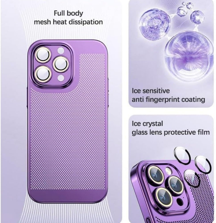Fine Mesh Cooling Phone Case, For iPhone 15 Pro Max, For iPhone 15 Pro, For iPhone 15 Plus, For iPhone 15, For iPhone 14 Plus, For iPhone 14, For iPhone 14 Pro, For iPhone 14 Pro Max
