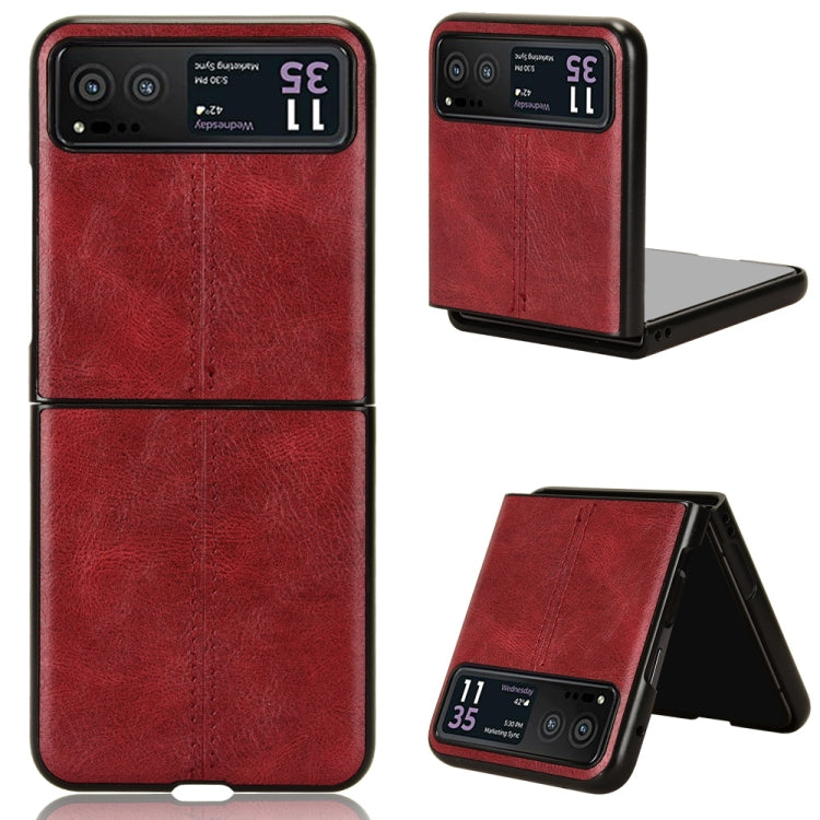 Cow Pattern Sewing Back Cover Phone Case, For Motorola Razr 50 Ultra, For Motorola Razr 50, For Motorola Moto Razr 40