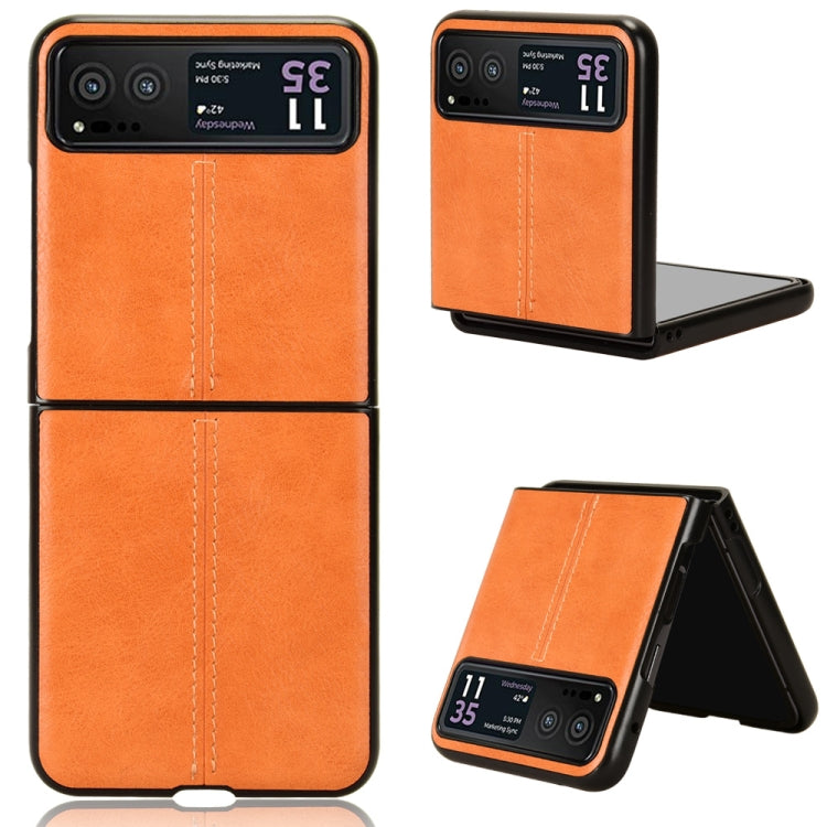 Cow Pattern Sewing Back Cover Phone Case, For Motorola Razr 50 Ultra, For Motorola Razr 50, For Motorola Moto Razr 40