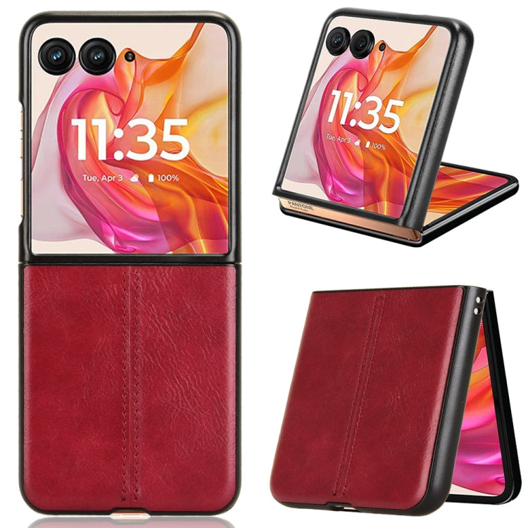 Cow Pattern Sewing Back Cover Phone Case, For Motorola Razr 50 Ultra, For Motorola Razr 50, For Motorola Moto Razr 40