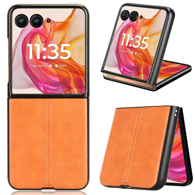 Cow Pattern Sewing Back Cover Phone Case, For Motorola Razr 50 Ultra, For Motorola Razr 50, For Motorola Moto Razr 40