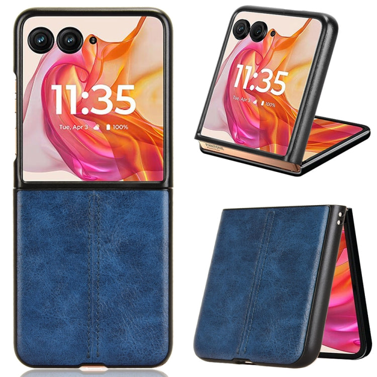 Cow Pattern Sewing Back Cover Phone Case, For Motorola Razr 50 Ultra, For Motorola Razr 50, For Motorola Moto Razr 40