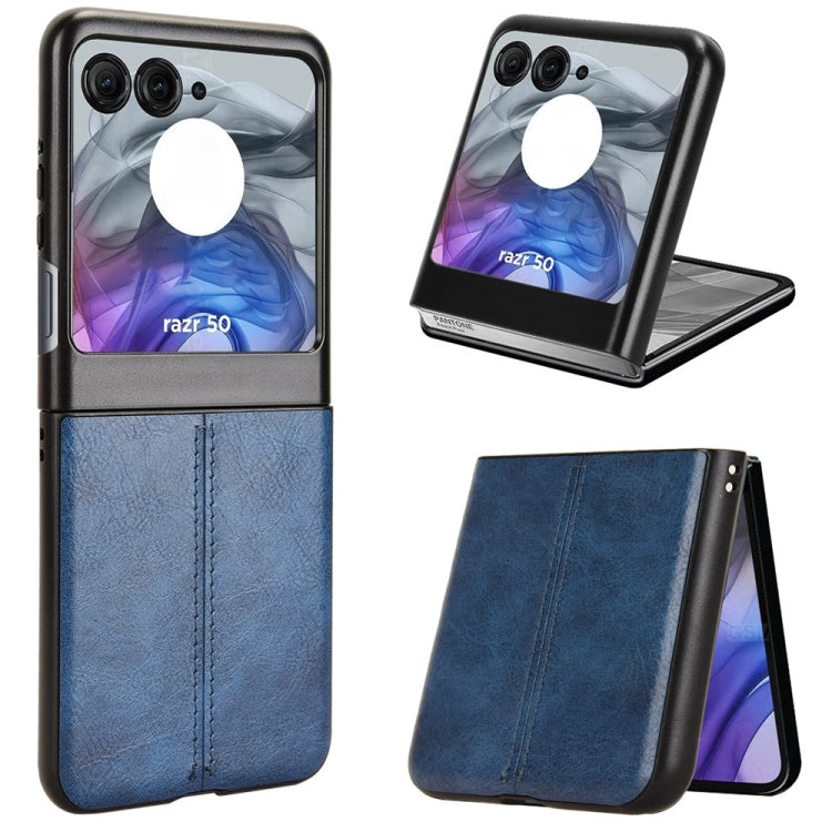Cow Pattern Sewing Back Cover Phone Case, For Motorola Razr 50 Ultra, For Motorola Razr 50, For Motorola Moto Razr 40