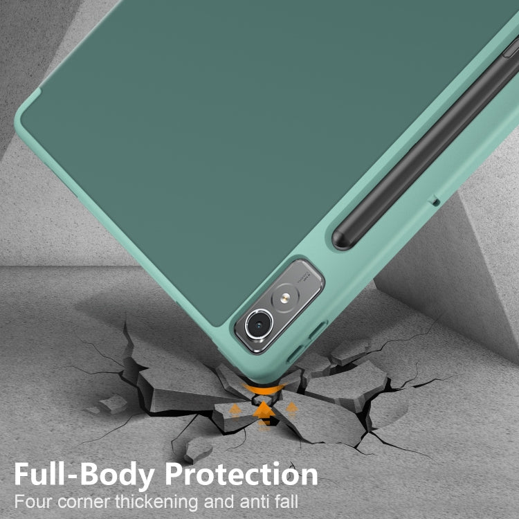3-folding TPU Smart Leather Tablet Case, For Lenovo Tab P12 12.7 /P12 Pro 2nd Gen